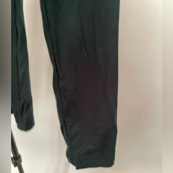 Basic Square Neck Long Sleeve Solid Slim Fitted T-Shirt Top - Green - Picture 4 of 5